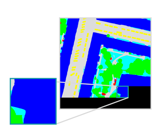 Computer vision rendering of how Raster Vision moves through images chip by chip